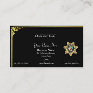 Thin Blue Line Las Vegas PD Badge Business Card