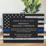 Thin Blue Line - Law Enforcement - Police Acrylic Award<br><div class="desc">Celebrate and show your appreciation to an outstanding Police Officer with this Thin Blue Line Award - American flag design in Police Flag colors , distressed design . Perfect for service awards and Police Retirement gifts . Personalize with name, department and year. COPYRIGHT © 2020 Judy Burrows, Black Dog Art...</div>