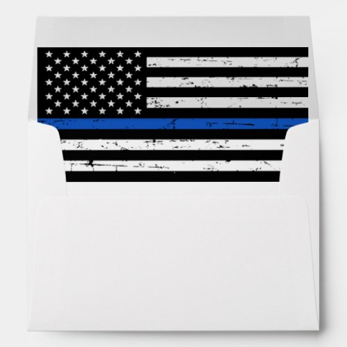 Thin Blue Line Law Enforcement Police Address  Env Envelope
