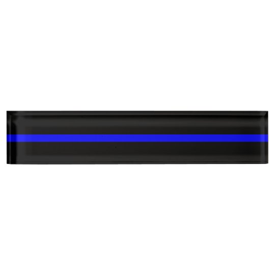 Thin Blue Line Law Enforcement Police Flag Desk Name Plate