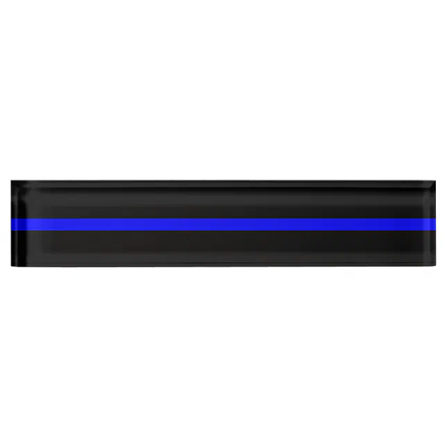 Thin Blue Line Law Enforcement Police Flag Desk Name Plate Zazzle