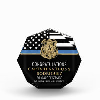 Thin Blue Line Law Enforcement Police Retirement