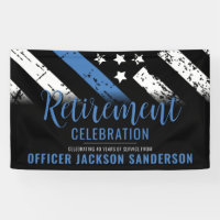 Thin Blue Line Law Enforcement Police Retirement