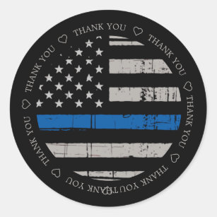 The Symbolic Thin Blue Line Law Enforcement Police Greeting Card by Garaga  Designs