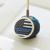 Thin Blue Line Law Enforcement Retirement Police Cake Pops (Front Insitu)
