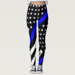 Thin Blue Line Leggings<br><div class="desc">Show your support for the police with these Thin Blue Line leggings.</div>