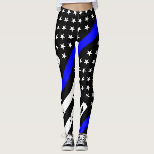 thin blue line yoga pants