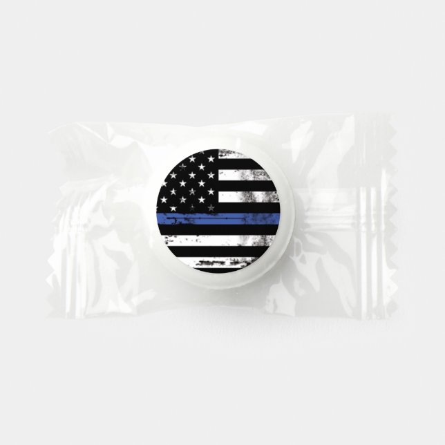 Thin Blue Line LEO Police Life Savers Mints Candy (Front)