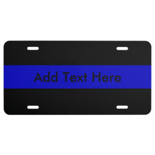 Thin Blue Line License Plate