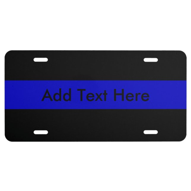 Thin Blue Line License Plate (Front)