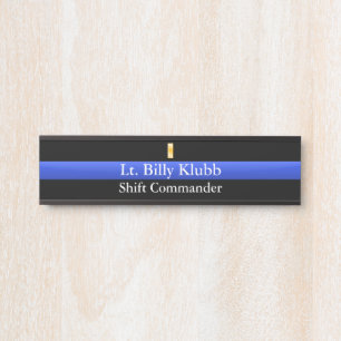 Thin Blue Line - Lieutenant Rank Door Sign
