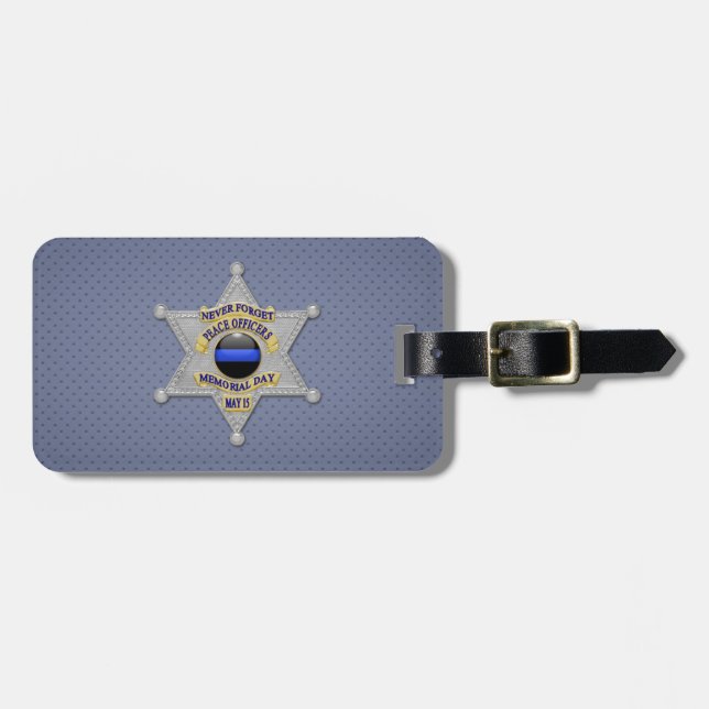 Thin Blue Line Luggage Tag (Front Horizontal)