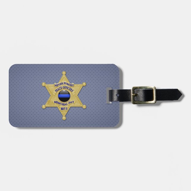 Thin Blue Line Luggage Tag (Front Horizontal)