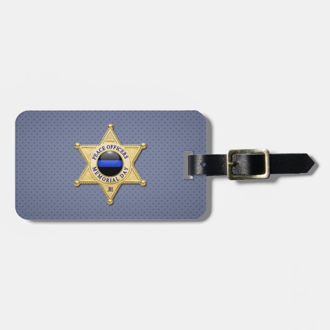 Thin Blue Line Luggage Tag (Front Horizontal)