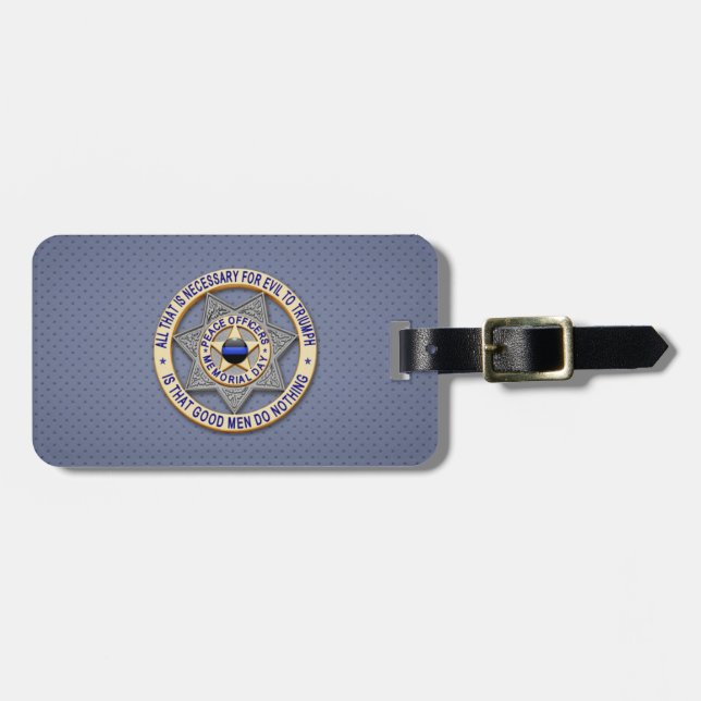 Thin Blue Line Luggage Tag (Front Horizontal)
