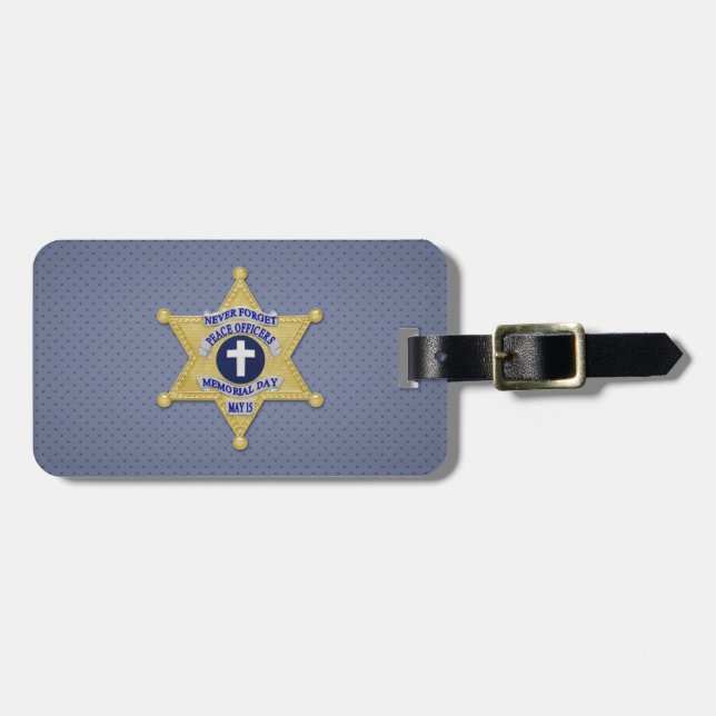 Thin Blue Line Luggage Tag (Front Horizontal)