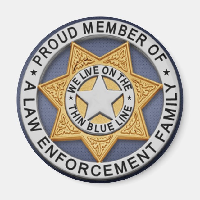 Thin Blue Line Magnet (Front)