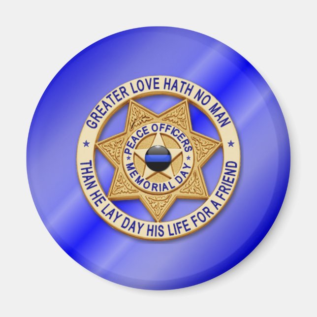 Thin Blue Line Magnet (Front)