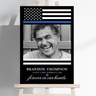 Thin Blue Line Memorial Photo Foam Board