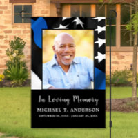 Thin Blue Line Memorial Photo Police Officer