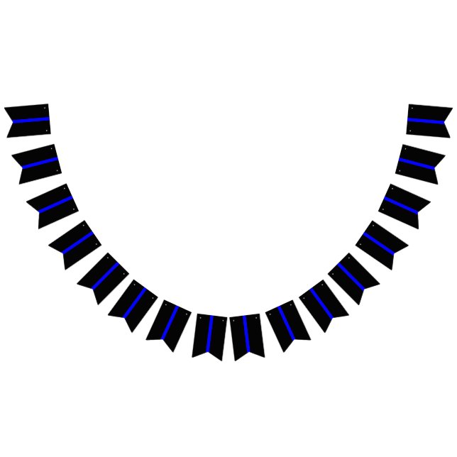 Thin Blue Line Memorial Symbolic on Bunting Flags (All)