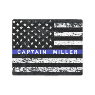 Thin Blue Line Metal Print