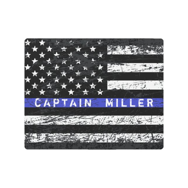 Thin Blue Line Metal Print (Front)
