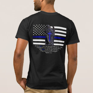 Best4U&Me Thin Blue Line American Flag MAGA Mens Short Sleeve Baseball Shirt Casual Raglan Sleeve Tee 
