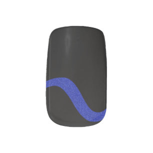 Thin Blue Line Minx Nails Nail Art