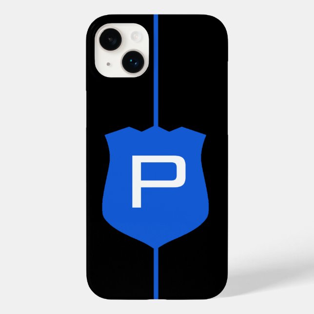 Thin Blue Line Monogram Case-Mate iPhone Case (Back)