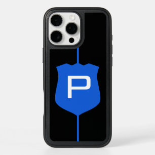 Thin Blue Line Monogram iPhone 16 Pro Max Case