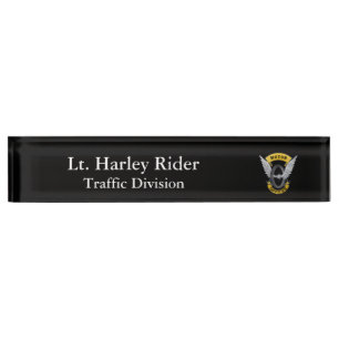 Thin Blue Line - Motor Officer Desk Name Plate