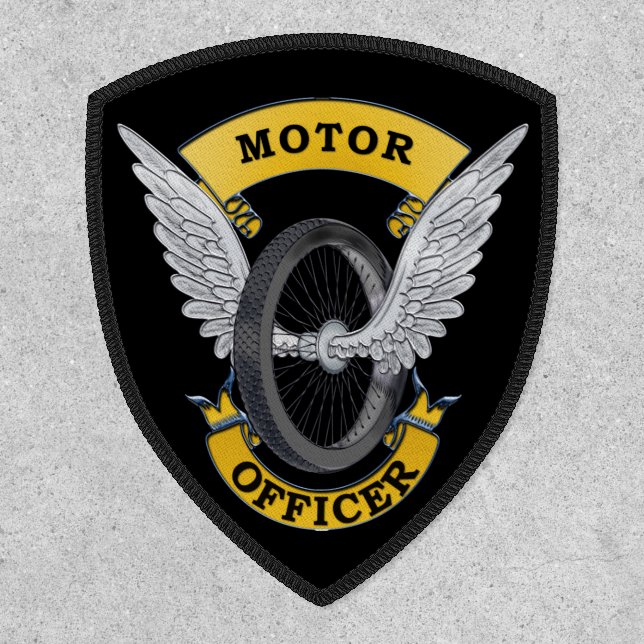 Thin Blue Line Motor Officer Patch (Front)