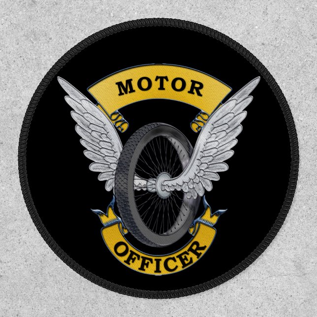 Thin Blue Line Motor Officer Patch (Front)