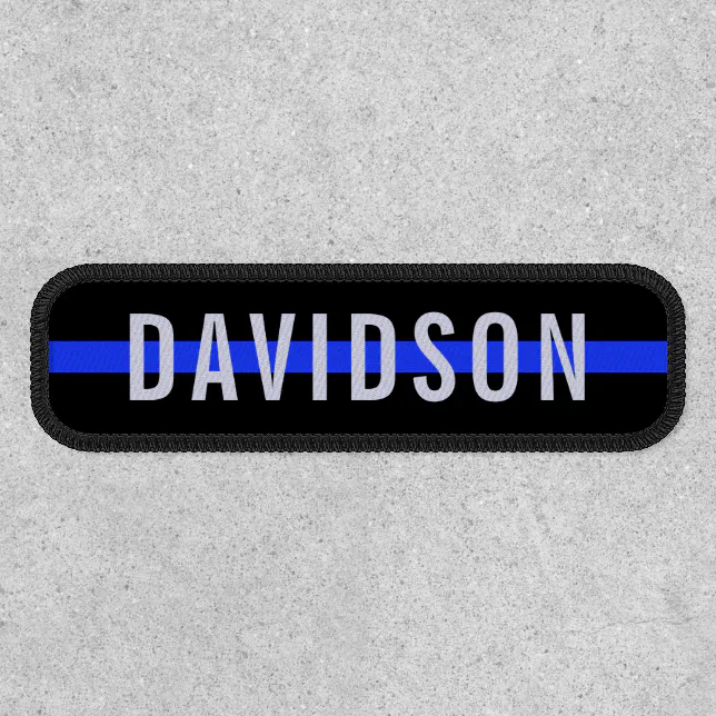 Thin Blue Line Name Tape Patch Zazzle