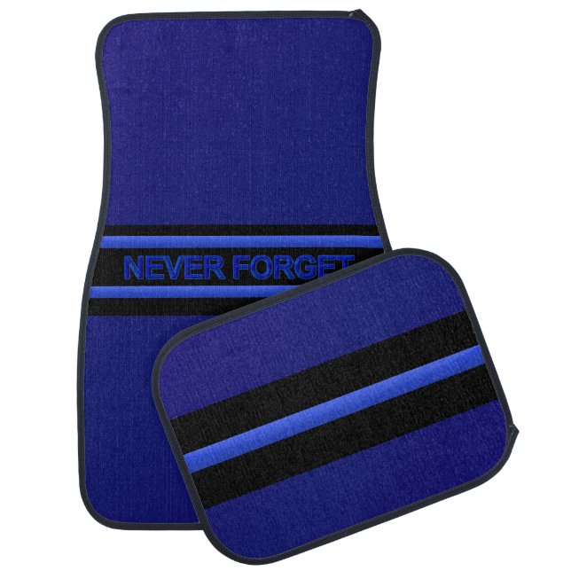 Thin Blue Line - Never Forget Car Mat (Set)