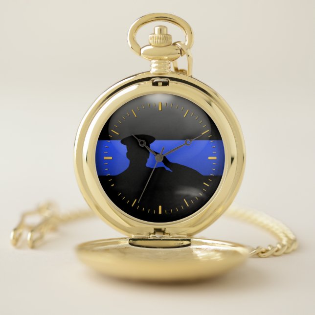 Thin Blue Line Never Forget Pocket Watch (Inside)