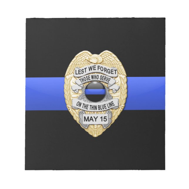 Thin Blue Line Notepad (Front)