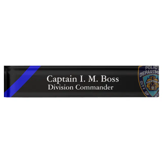Thin Blue Line NYPD Offset Patch Name Plate | Zazzle Thin Blue Line NYPD Offset Patch Name Plate | Zazzle