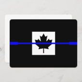 Thin Blue Line on Canadian Flag Design (Front/Back)