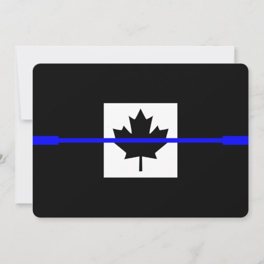 Thin Blue Line on Canadian Flag Design (Front)