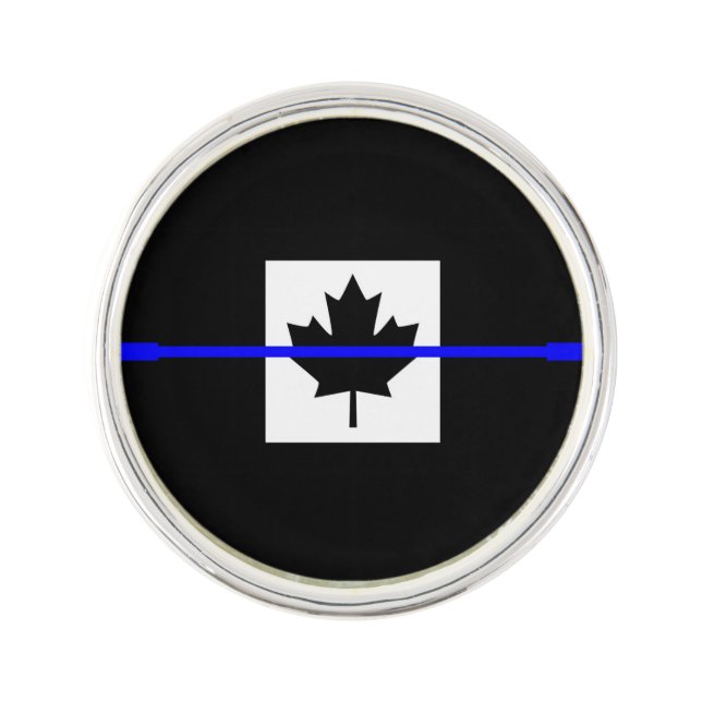 Thin Blue Line on Canadian Flag Pin (Front)