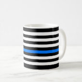 "THIN BLUE LINE on FLAG" Coffee Mug (Front Right)