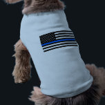 "THIN BLUE LINE on FLAG" Tee<br><div class="desc">"THIN BLUE LINE on FLAG" PET CLOTHING</div>