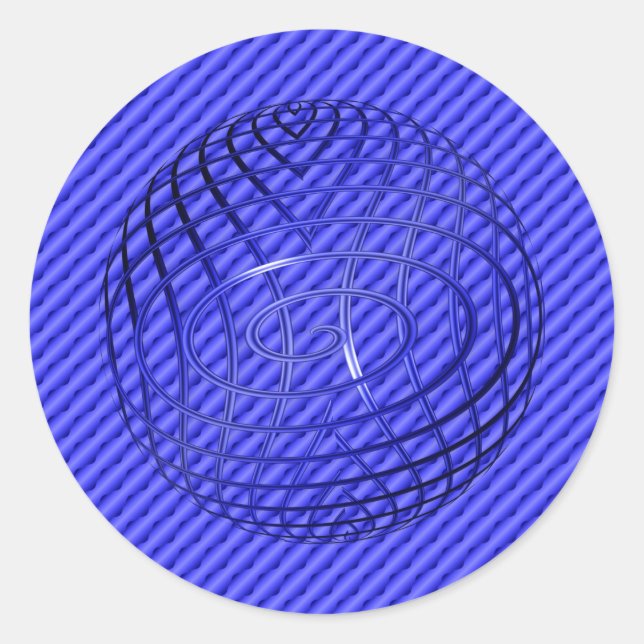 Thin Blue Line One-of-a-Kind Classic Round Sticker (Front)