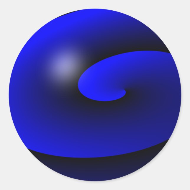 Thin Blue Line One-of-a-Kind Classic Round Sticker (Front)