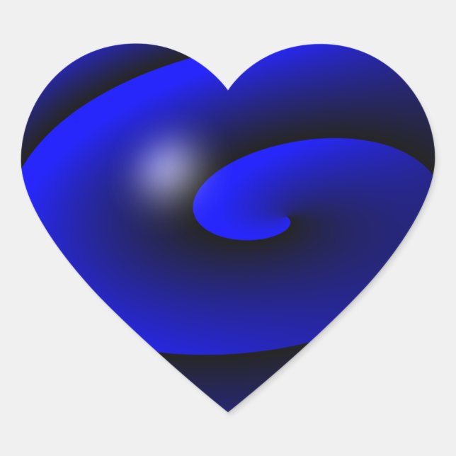 Thin Blue Line One-of-a-Kind Heart Sticker (Front)
