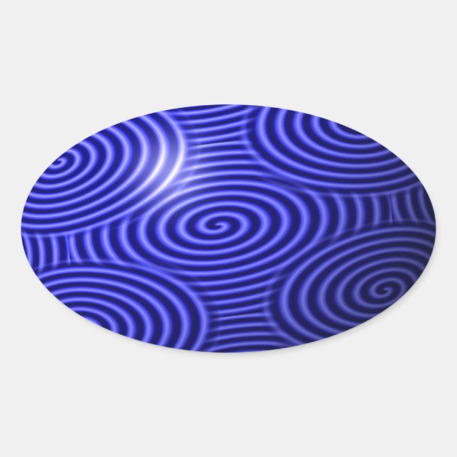 Thin Blue Line One-of-a-Kind Oval Sticker (Front)