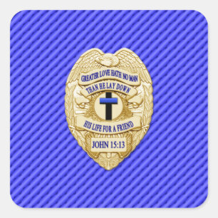 Thin Blue Line One-of-a-Kind Square Sticker