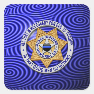 Thin Blue Line One-of-a-Kind Square Sticker